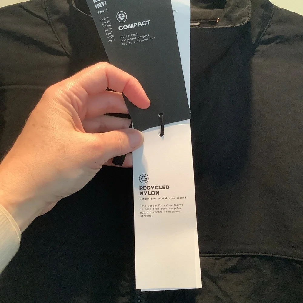 NWT Timberland Men Black Waterproof Packable Quarter Zip Pullover Jacket Sz Med